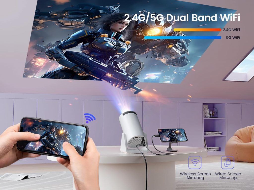 ANDROID 5G WIFI HOME PROJECTOR 4K