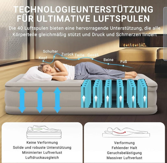 AIR MATTRESS Foldable Air Bed with Carry Bag