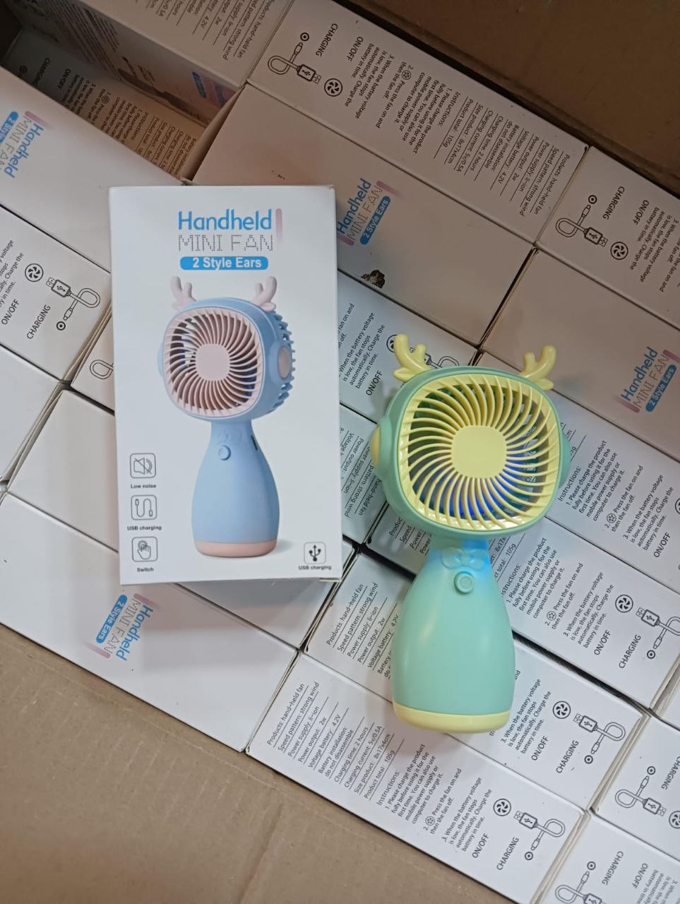 Mini Handheld Fan, Portable Hand Fan with USB Rechargeable