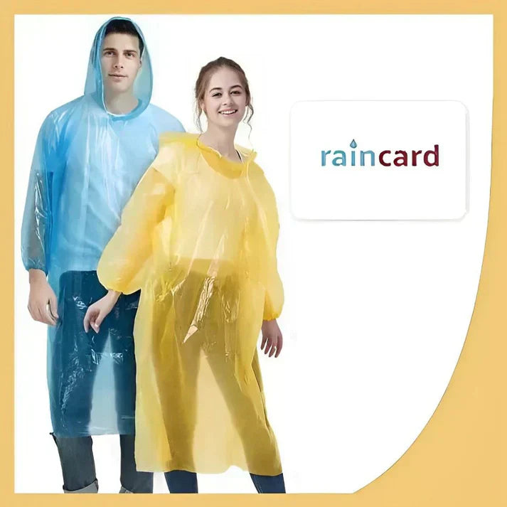 Unisex Disposable Rain Coat for Emergency Use Waterproof Rain with Smallest Pocket Size (pack of 5)