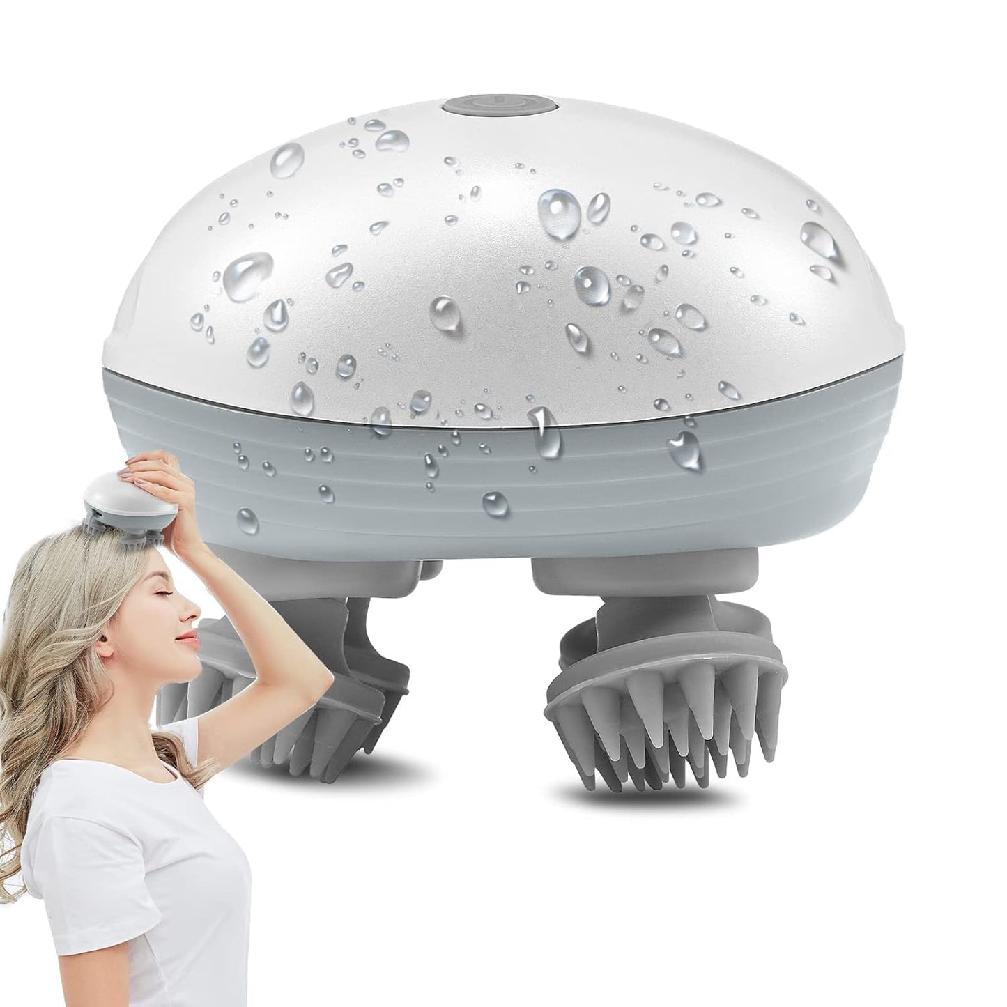Scalp Massager, Rechargeable Electric Head Kneading Massager, 3 Speed Modes, Deep Clean & Stress Relax