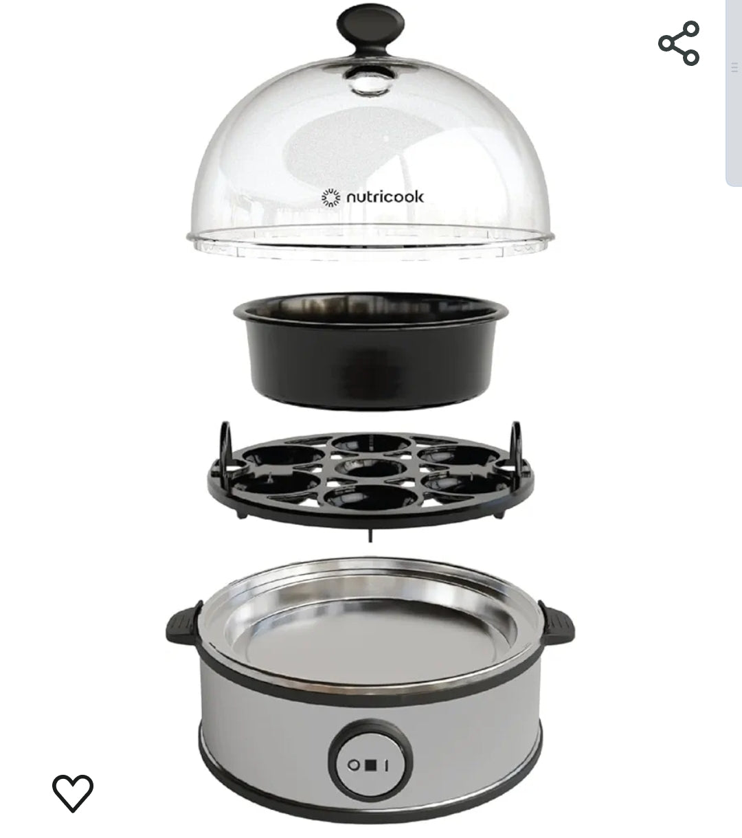 INSTANT EGG BOILER STAINLESS STEEL BODY