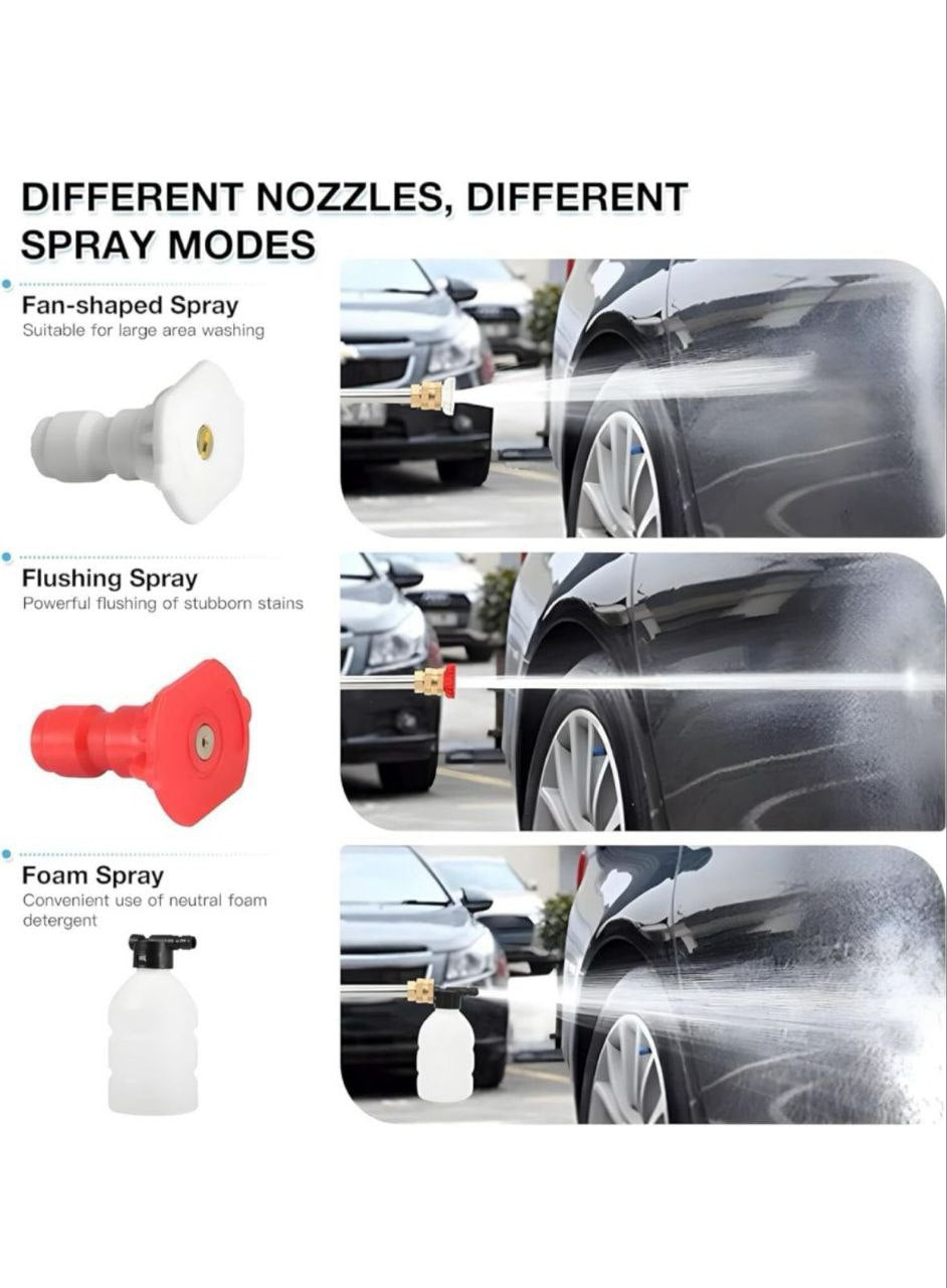 PORTABLE CAR WASHER High Pressure Water Gun for Car Wash and Bike Cleaning with Adjustable Nozzle