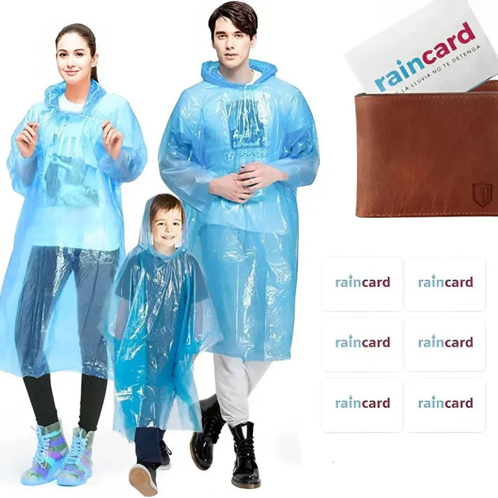 Unisex Disposable Rain Coat for Emergency Use Waterproof Rain with Smallest Pocket Size (pack of 5)