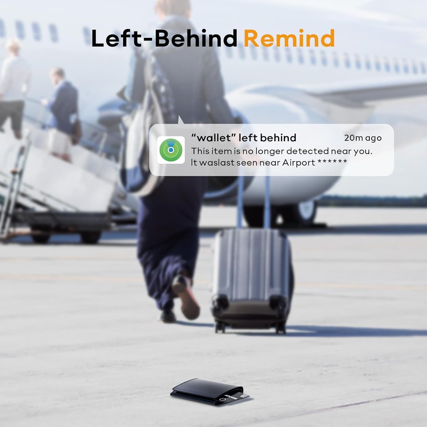 Smart Card Tracker Ultra-Thin Bluetooth GPS Locator Wallet and Luggage Finder App-Controlled Long Battery Life Compatible with iOS and Android Devices