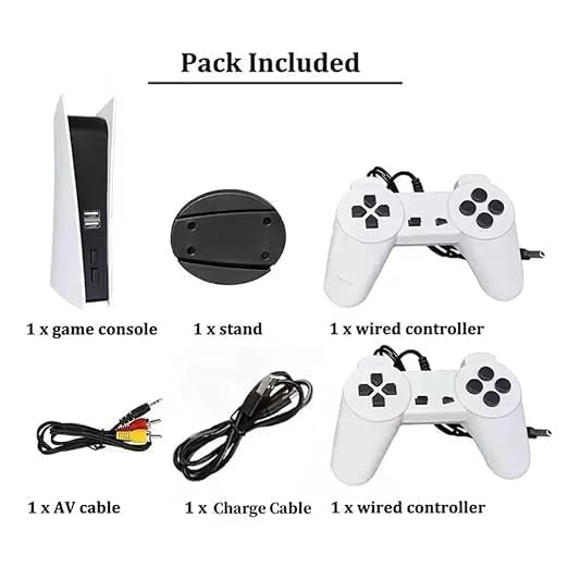 GS5 TV Console  8-Bit Games | USB Wired & Av Output Retro Gaming Console For TV | Classic Retro Game Station For Family Fun