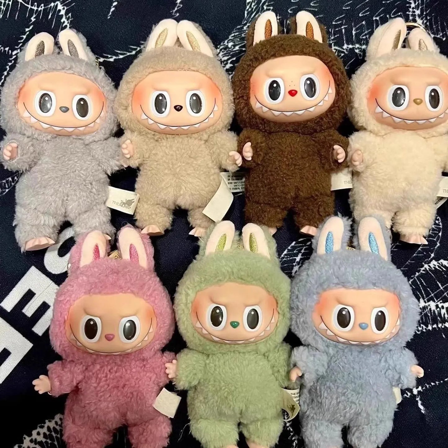 Labubu Plush Doll with Grumpy Smile | Labubu Doll V3 Kawaii Collectible Vinyl Figure | Trendy Labubu Blind Box | Unique Surprise Gift