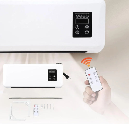 Mini Wall Mounted Air Conditioner(Heat Fan) Portable Air Conditioner Wall Mounted AC Fan with Digital Display