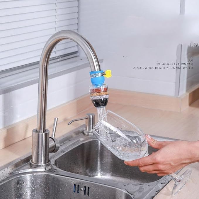 Tap filter Multilayer | Faucet filter | 5 Layer Activated Carbon Water Purifier Kitchen Tap Filter Bathroom Faucet Filter