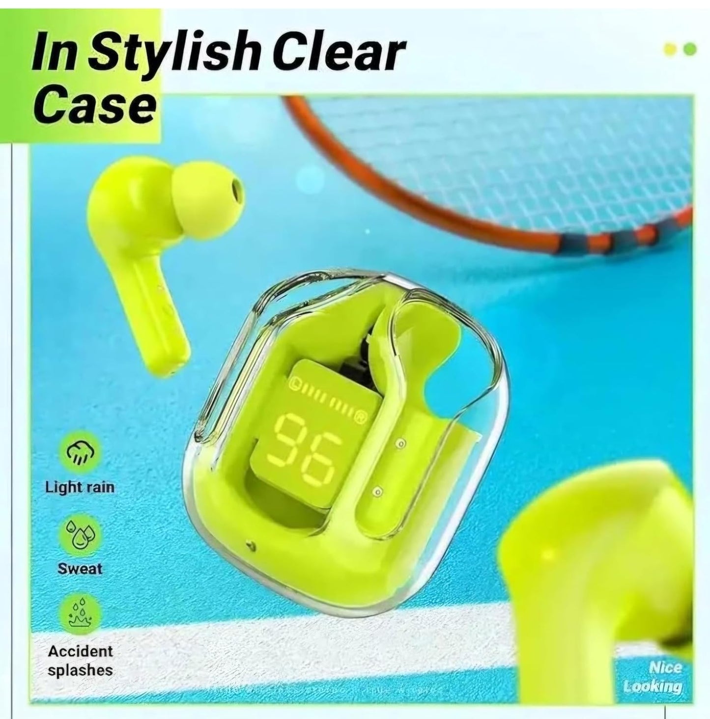 Wireless Earbuds, Ultrapods max TWS Bluetooth Earphones with Charging Case and LED Digital Display, Microphone