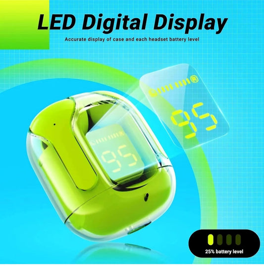 Wireless Earbuds, Ultrapods max TWS Bluetooth Earphones with Charging Case and LED Digital Display, Microphone